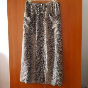 Snakeskin Print Maxi Skirt Size S